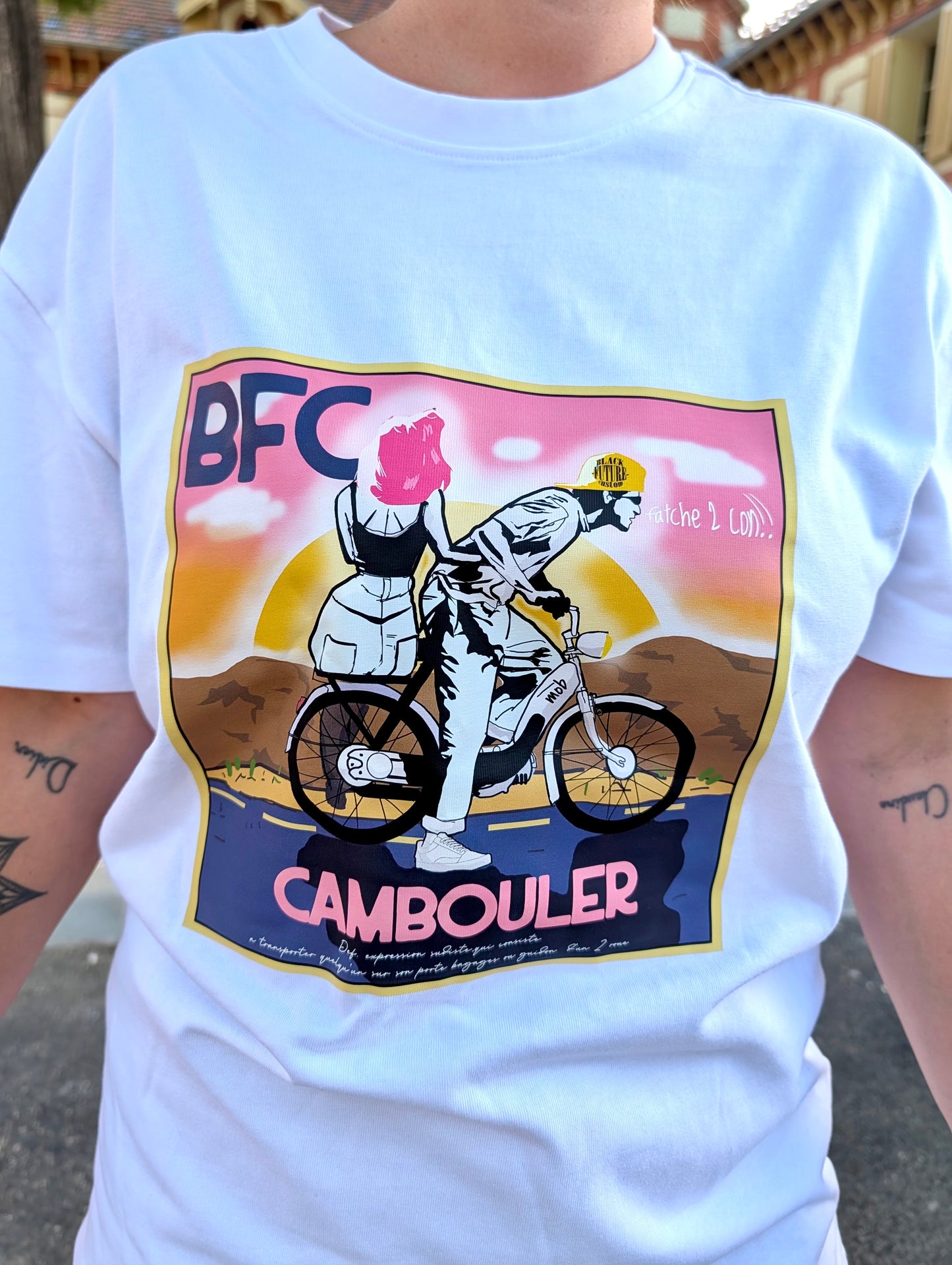 CAMBOULER-T-shirt oversize - BLACK FUTURE CUSTOM