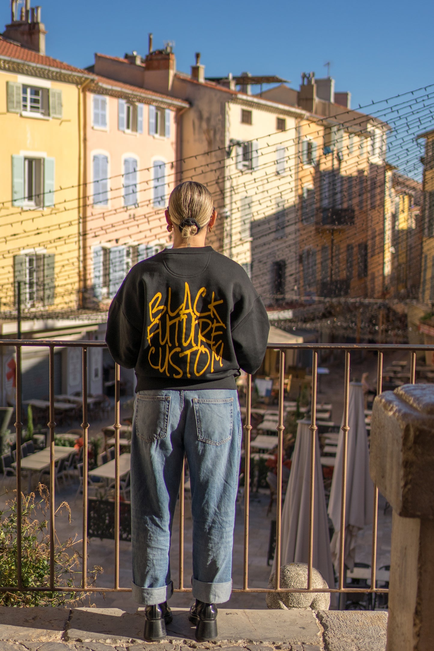 SWEAT- SKULL VISION - BLACK FUTURE CUSTOM