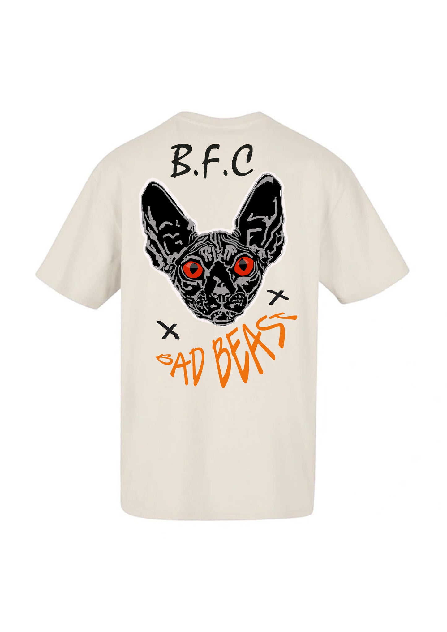 BAD BEAST-t-T-shirt oversize beige - BLACK FUTURE CUSTOM