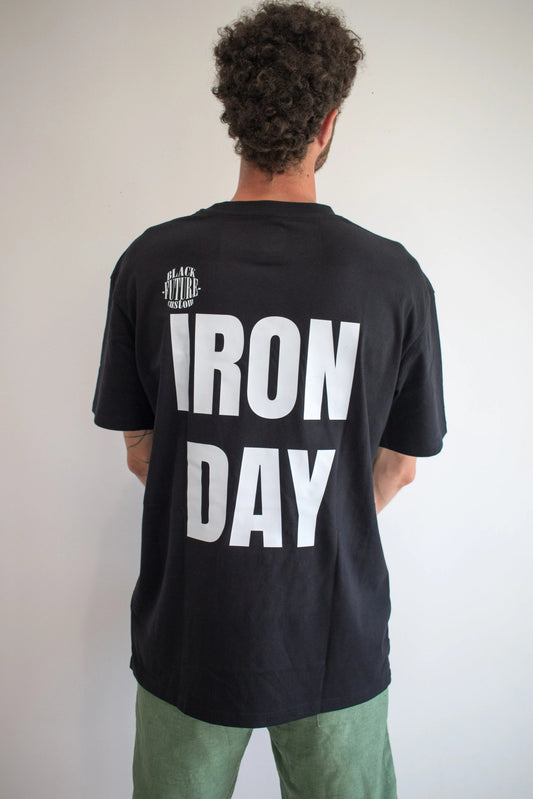 IRON DAY-T-shirt oversize noir - BLACK FUTURE CUSTOM