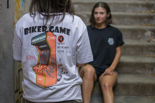 BIKER GAME-T-shirt oversize - BLACK FUTURE CUSTOM