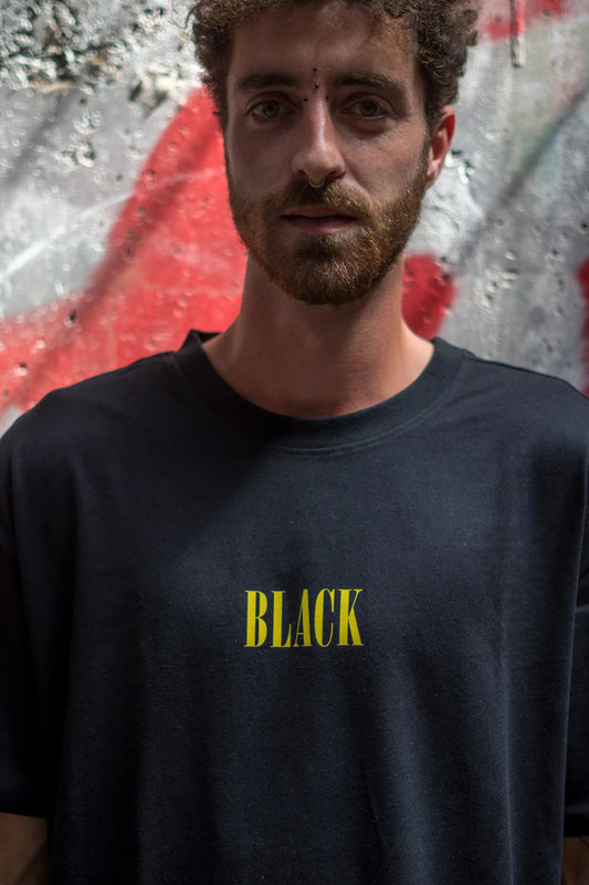 FIRST BUMP -T-shirt oversize noir - BLACK FUTURE CUSTOM