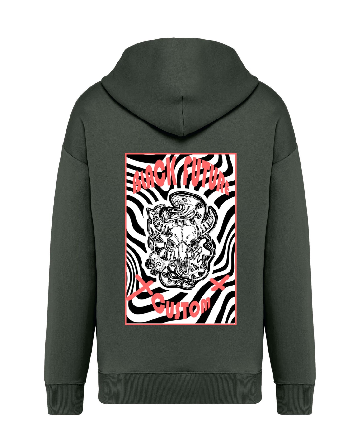 SWEAT OVERSIZE- CRANE VORTEX - BLACK FUTURE CUSTOM