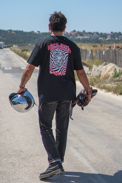 CRÂNE VORTEX -T-shirt oversize - BLACK FUTURE CUSTOM 