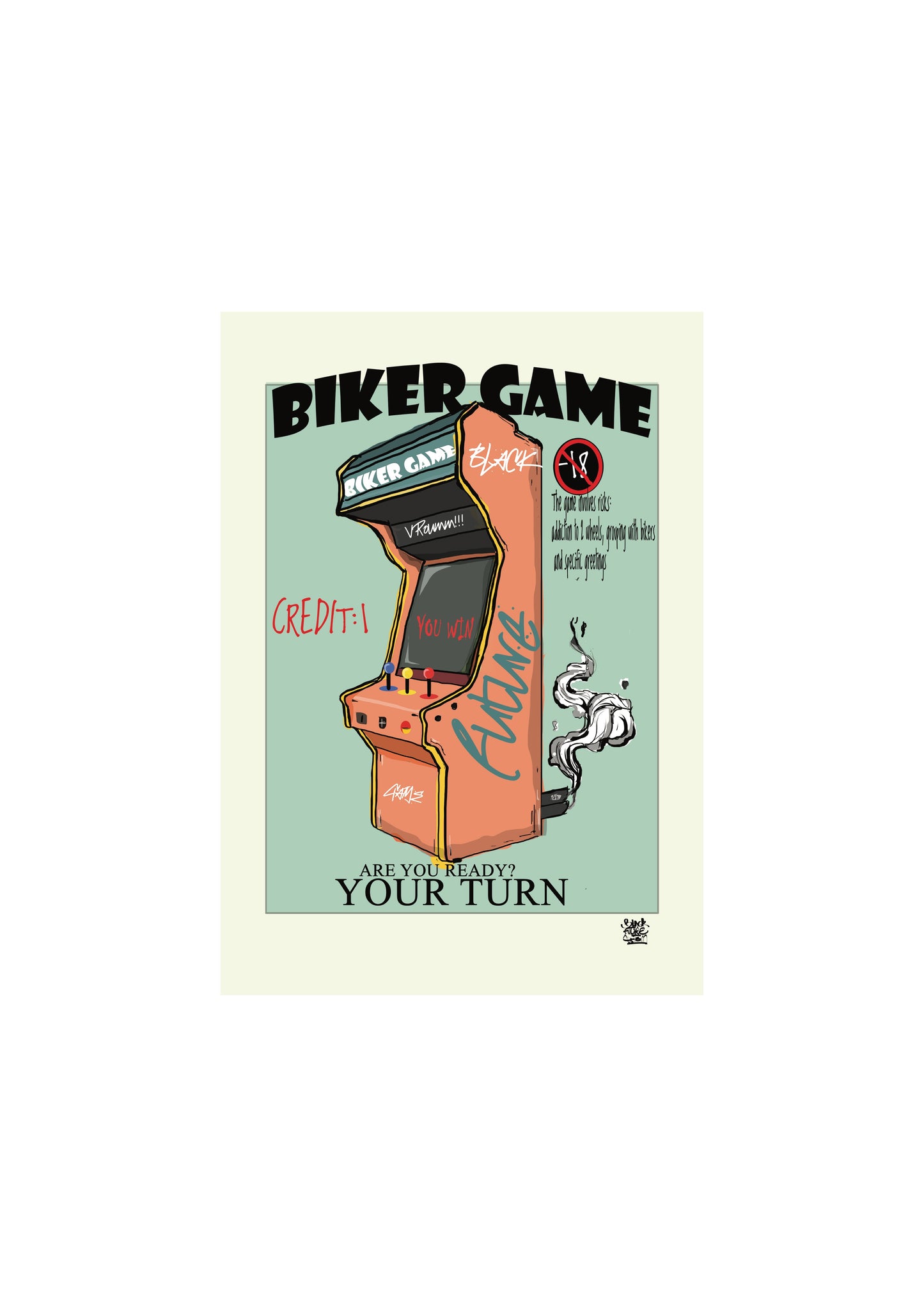 Affiche A4 — Biker Game