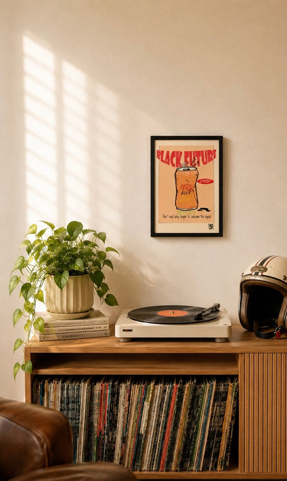 Affiche A4 — Petrol Black Gold
