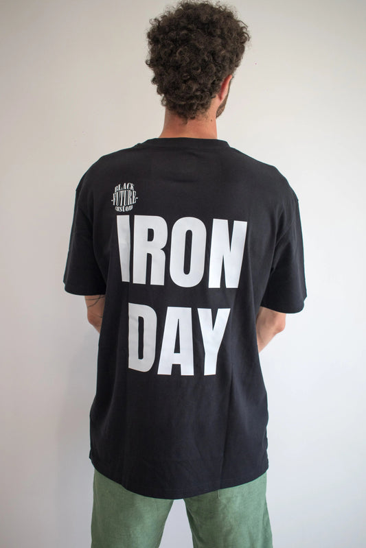 IRON DAY-T-shirt oversize noir - BLACK FUTURE CUSTOM 