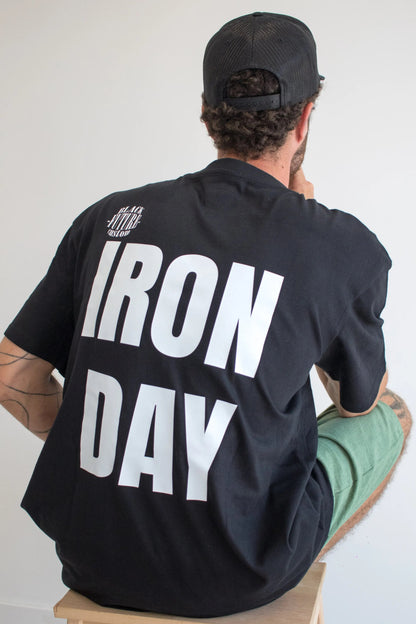 IRON DAY-T-shirt oversize noir - BLACK FUTURE CUSTOM 