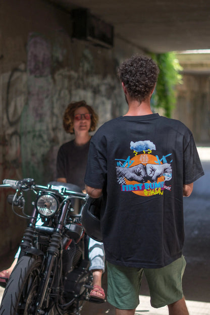 FIRST BUMP -T-shirt oversize noir - BLACK FUTURE CUSTOM 