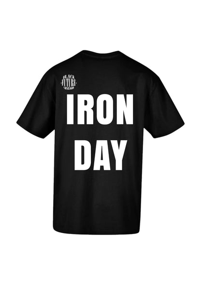 IRON DAY-T-shirt oversize noir - BLACK FUTURE CUSTOM 