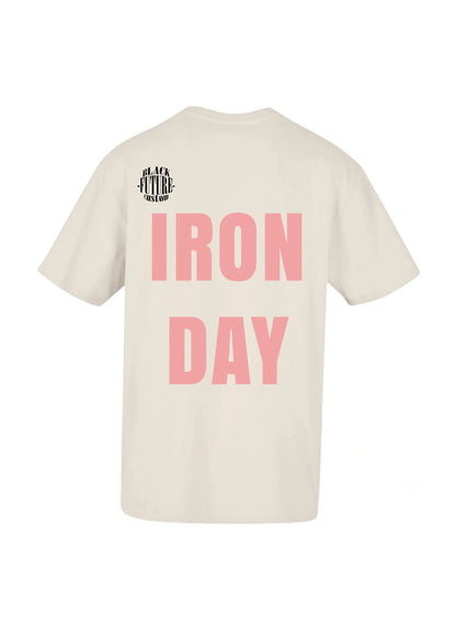 IRON DAY-T-shirt oversize rose - BLACK FUTURE CUSTOM 