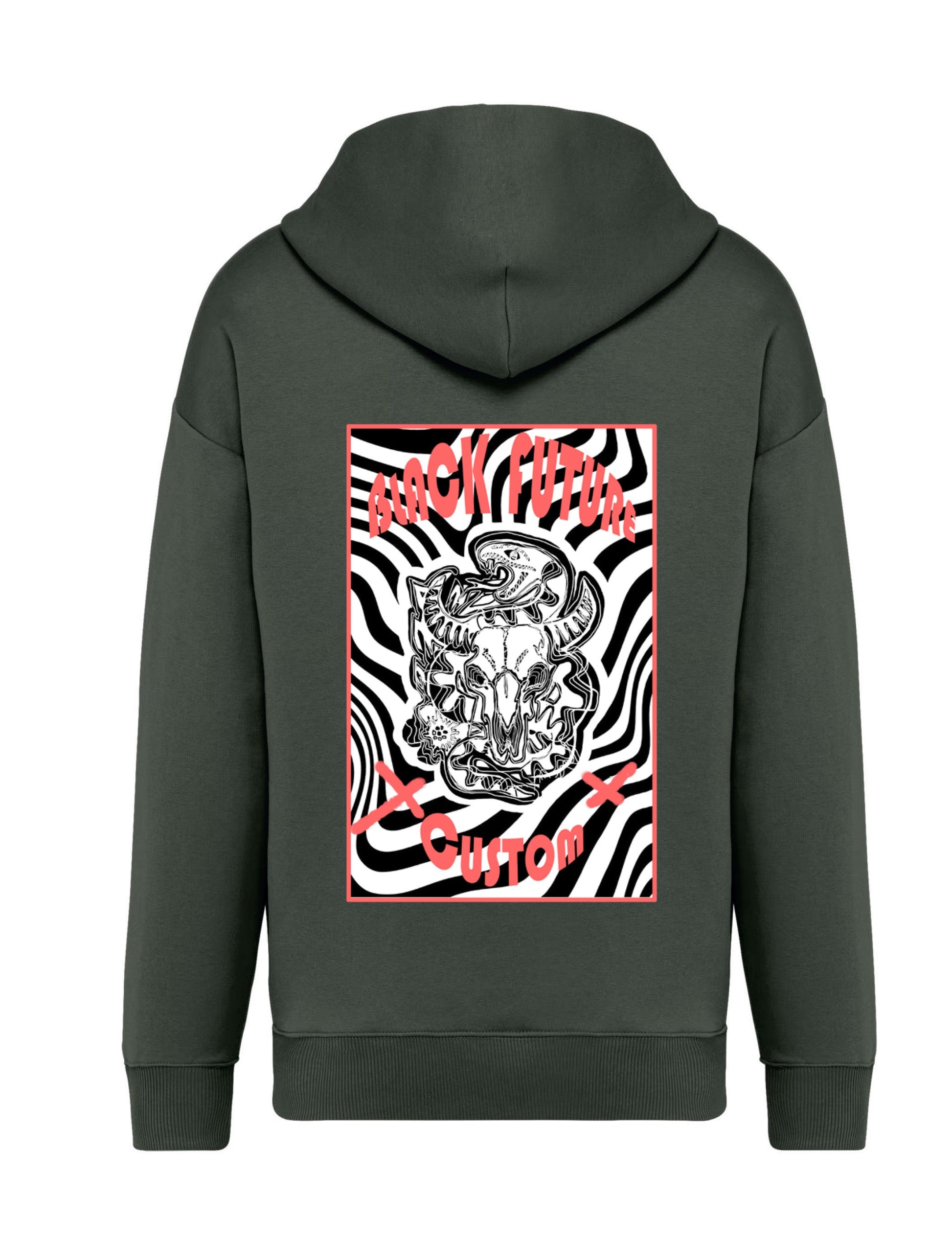 SWEAT OVERSIZE- CRANE VORTEX - BLACK FUTURE CUSTOM 