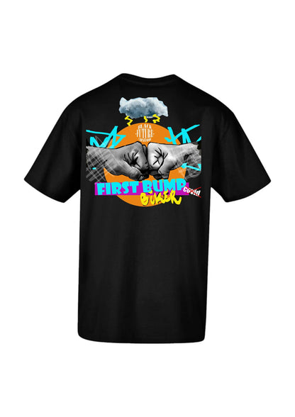 FIRST BUMP -T-shirt oversize noir - BLACK FUTURE CUSTOM 